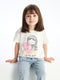 Crew Neck Printed Short Sleeve Baby Girl T-Shirt